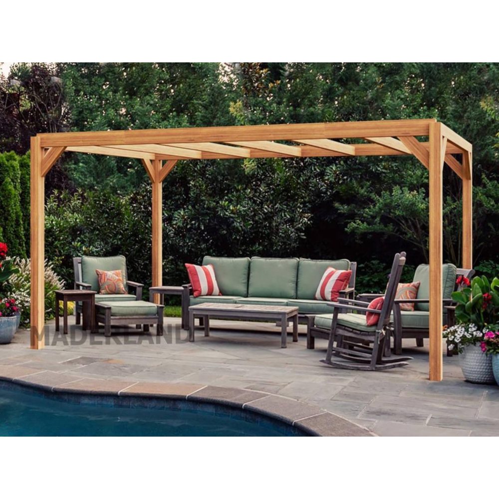 JARDIDECO Pergola en bois lamellé – Aménagement du jardin – nEvzcdRhYnQS