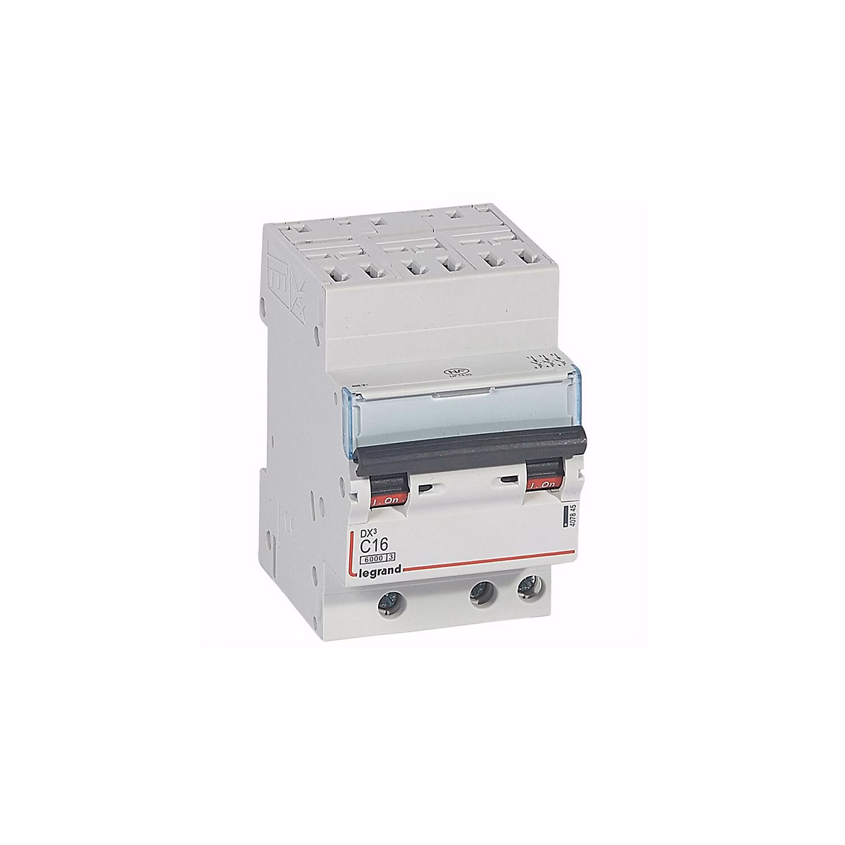 407845 Disjoncteur Tripolaire 16a | 3p Courbe C – 6/10ka – Automatique Et Vis – Legrand Dx3