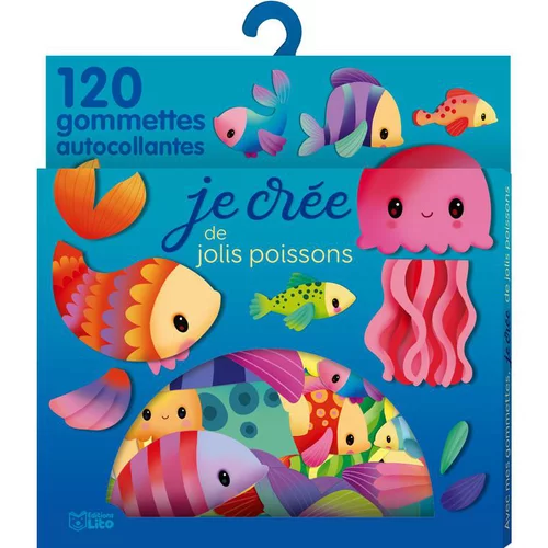 Avec mes gommettes, je crée les jolis poissons éditions Lito x 20