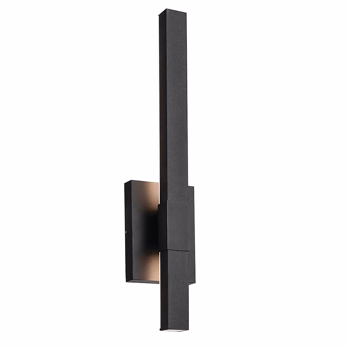Elstead Kichler Nocar Applique murale d'extérieur moderne à LED de taille moyenne | noire texturée contemporaine – 3 000 K – IP44