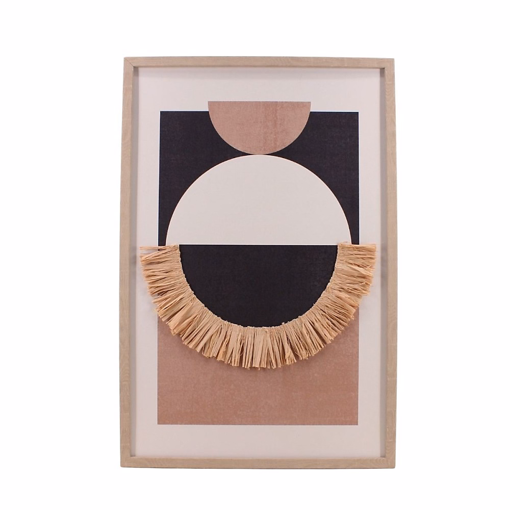 Cadre 3D noir – blanc, terracotta 40 × 60cm