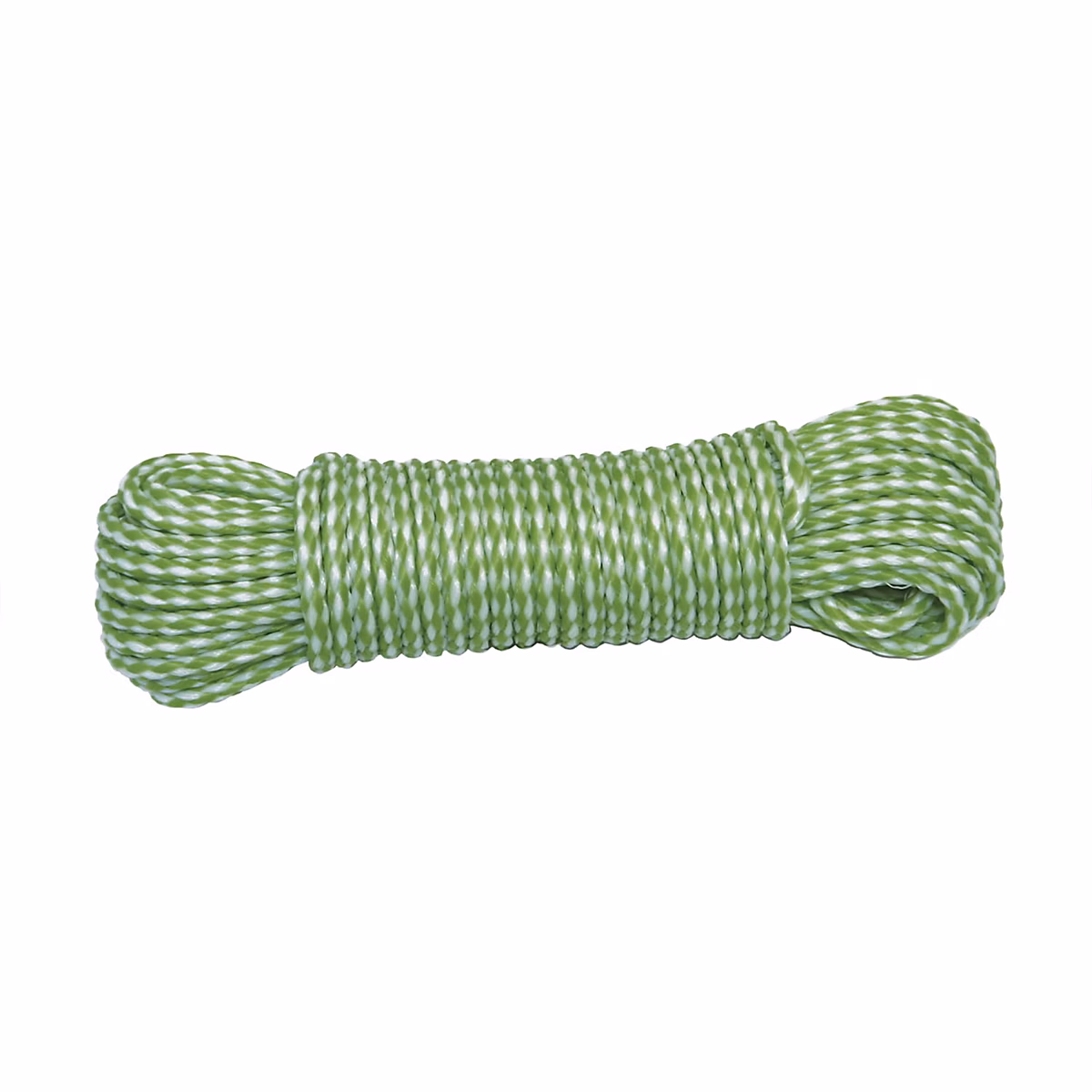 AMIG – Cordon plastique tressée 20120, 4 mm, Polyéthylène-Polypropylène, Blanc/Vert