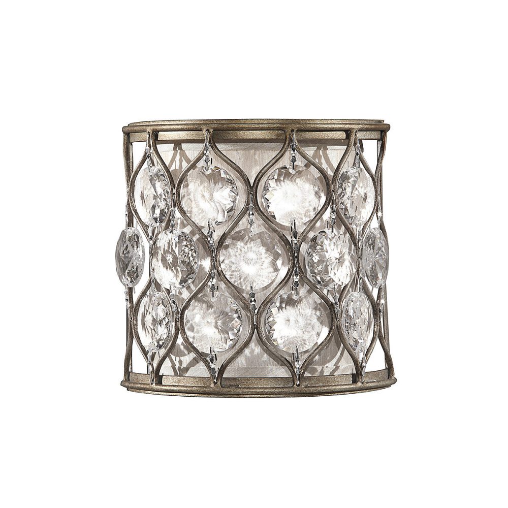 Elstead Lucia – Applique murale d'intérieur à 1 lumière, argent bruni, E14