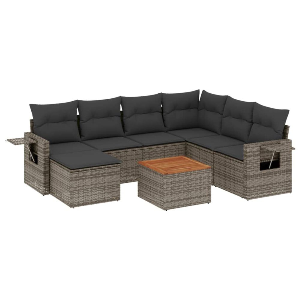 VidaXL 3224681 banc de jardin Rotin, Acier, Bois d'acacia – 110 kg 550 mm