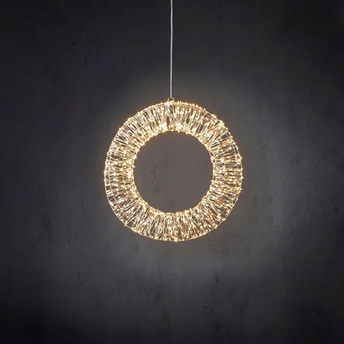 Couronne lumineuse LED à lumière blanc fixe sur secteur - 5 x 45 cm