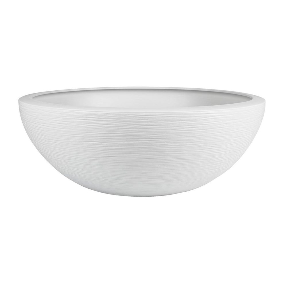 Eda Pot de fleurs vasque en plastique graphit up blanc cérusé ø 60 cm - eda