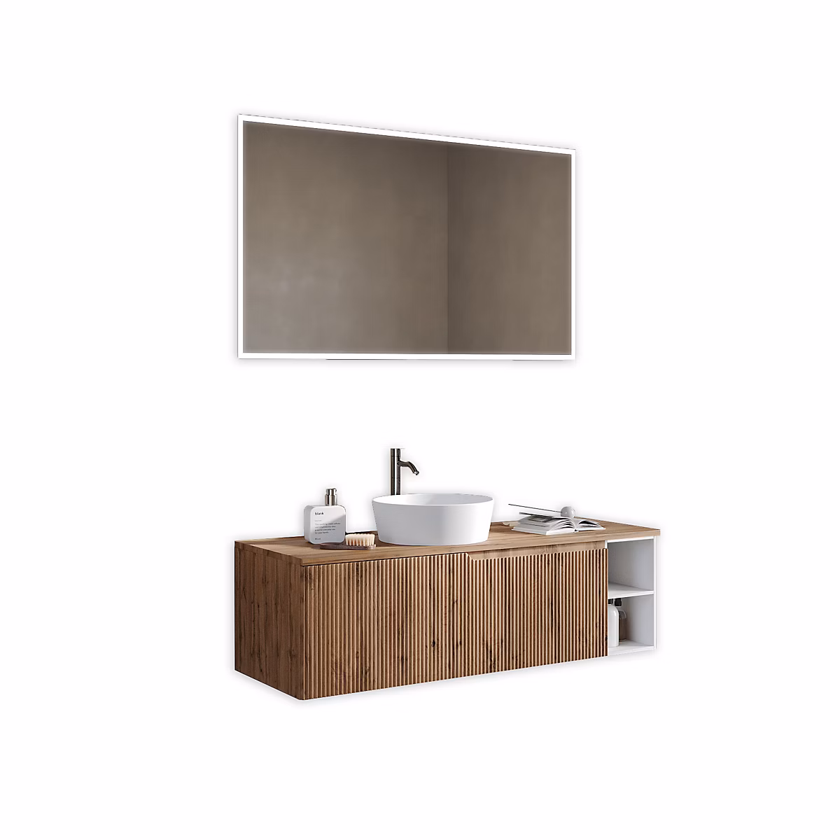 Ensemble meuble de salle de bains – Ensemble 5 pieces VENERE chène