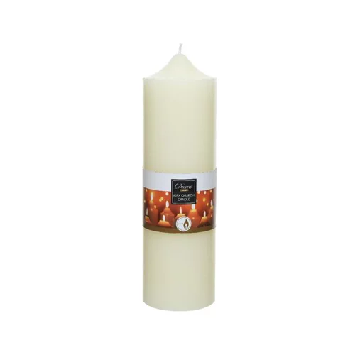 Bougie en cire ivoire H 25 x Ø 7,5 cm