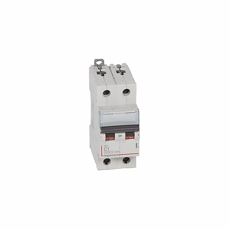 407776 Disjoncteur Bipolaire 1a – 2p Courbe C, 6/10ka, à Vis, Legrand Dx3