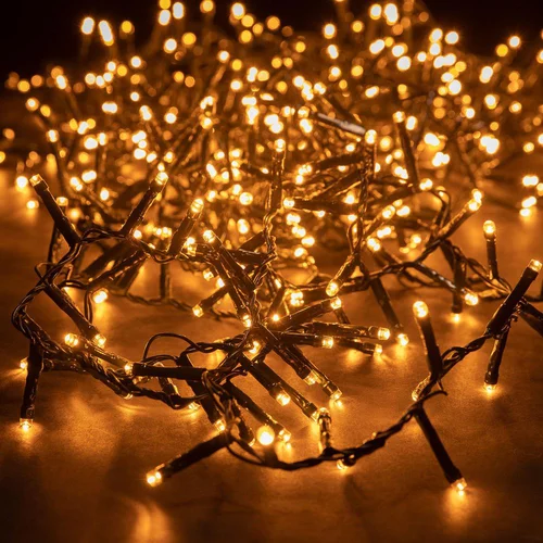 Guirlande lumineuse LED à lumière animée blanc chaud sur secteur - 20 m