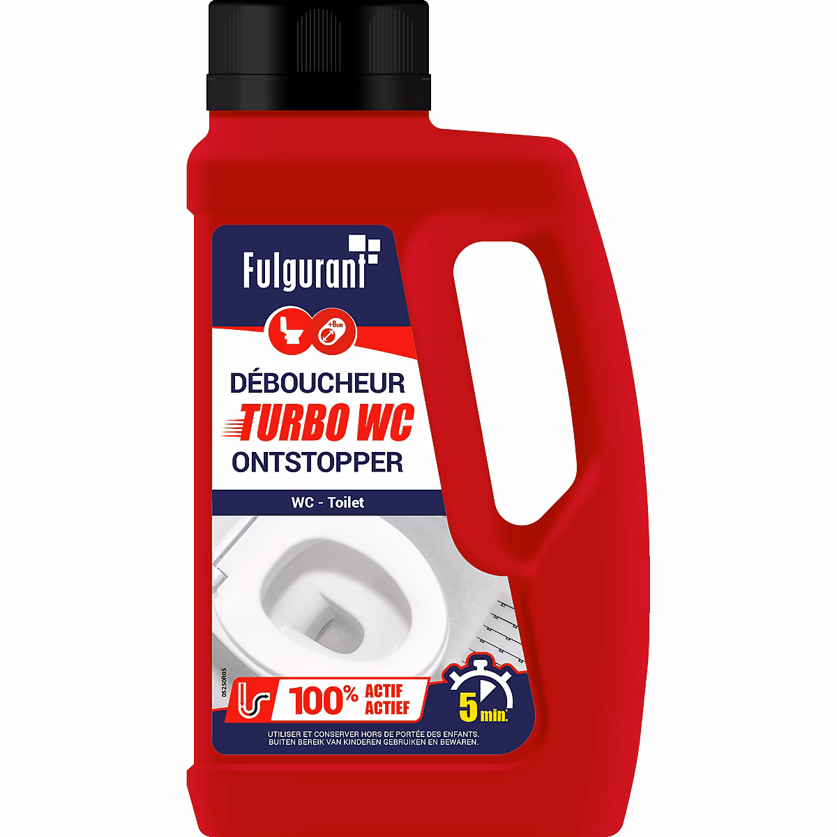 Produits d'entretien et de nettoyage – Déboucheur liquide Turbo WC Fulgurant 500g