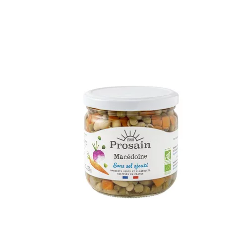 Macédoine bio sans sel ajouté en bocal de 345 g