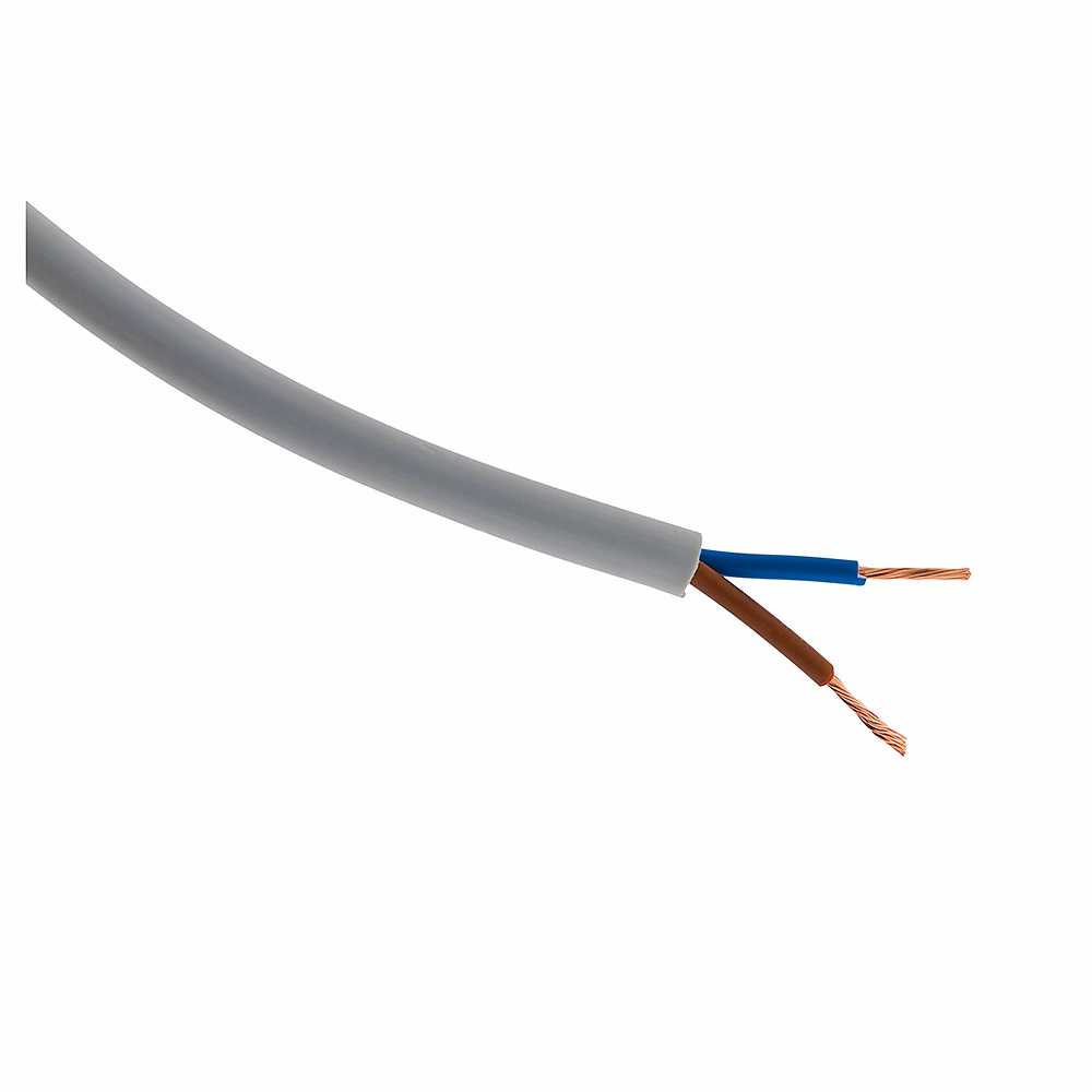 Câble électrique H05VVF 2x1 – 5mm² gris 10m Zenitech