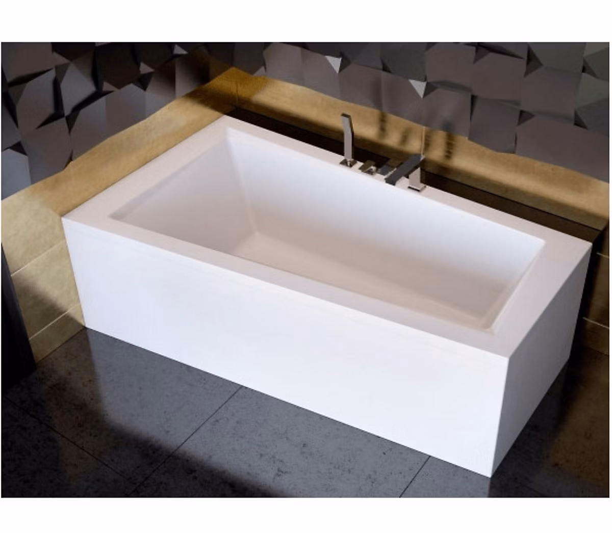 Baignoire d'angle GAUCHE INTIMA AVEC TABLIER – 160cm