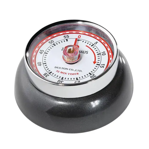 Minuteur en acier coloris anthracite Zassenhaus Speed- Ø 9,2 x H 4 cm