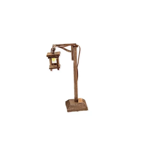 Lampadaire coloris beige en bois bas-voltage 3,5 v - 8,5 x 17 cm