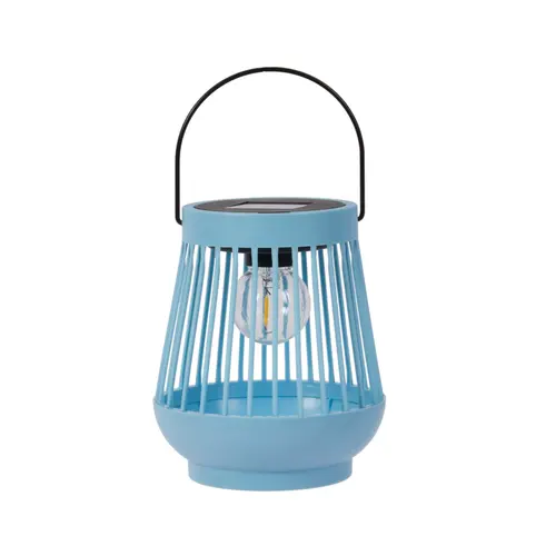 Lanterne solaire Viva! coloris multicolore en plastique effet blanc chaud - 15 x 13 x 13 cm