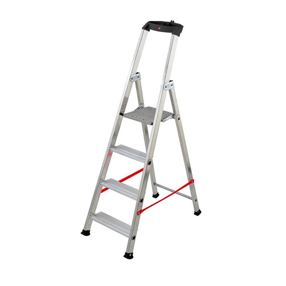 HAILO Escabeau professionnel pliable en aluminium 4 marches larges hailo alu pro – 11cm 11 cm