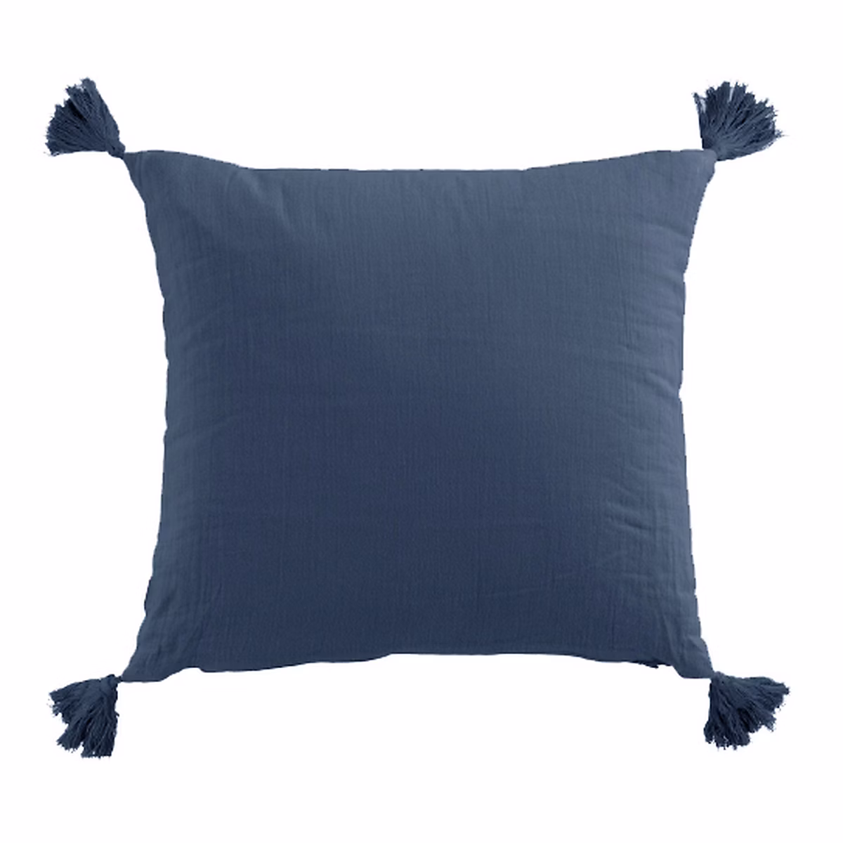 Coussin double gaze bleu pétrole 40 × 40