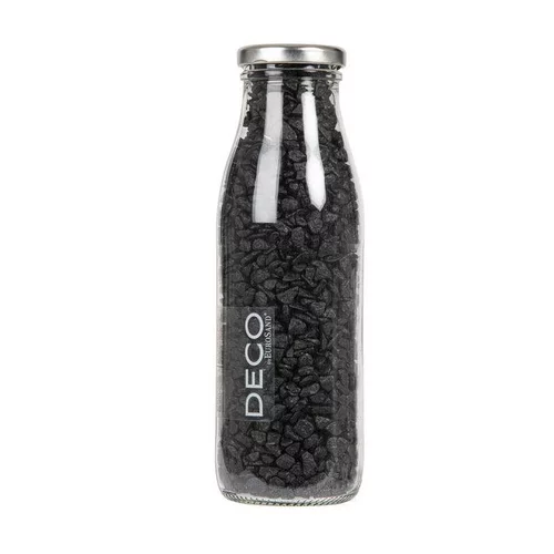 Pierres naturelles noires de 5 à 8 mm en bouteille de 500 ml
