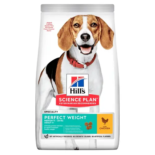 Croquette pour chien adulte de petite taille Weight au poulet Hill's - 2 kg
