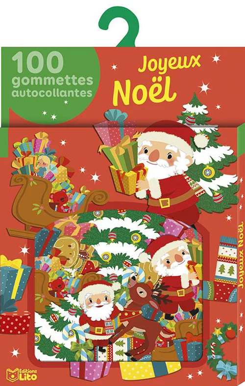 100 gommettes autocollantes - Joyeux Noël - Lito