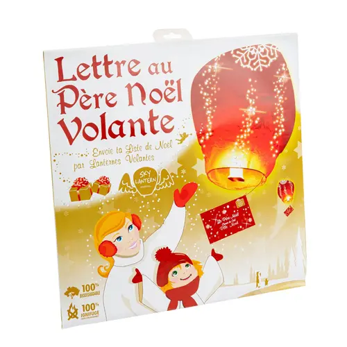 Lettre au Père Noël volante par lanterne