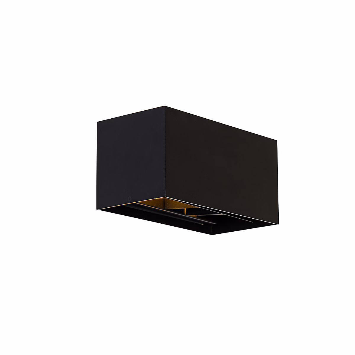Applique murale moderne noire rectangulaire 2 lumières – Edwin