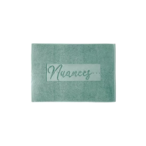 Tapis de bain fougères coloris vert 100% coton biologique Nuances - 50 x 70 cm