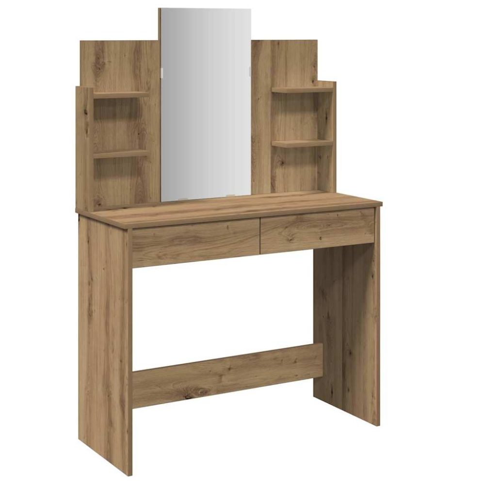 vidaXL Coiffeuse avec miroir chêne artisanal 96x39x142 cm – Mobilier de jardin