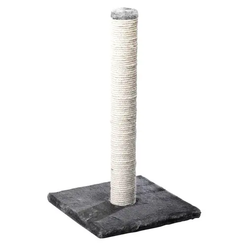 Arbre à chat avec griffoir coloris gris et blanc Classic Eco Stamp gris et blanc - 62 cm
