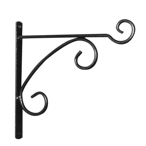 Potence fer rond gris martelé 32 cm