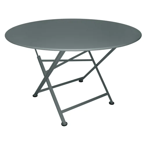 Table pliante Cargo coloris gris en acier Fermob - Ø 117 cm