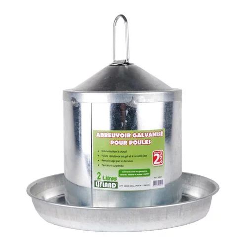 Abreuvoir en acier galvanisé de 2 L Ø 24,5 cm