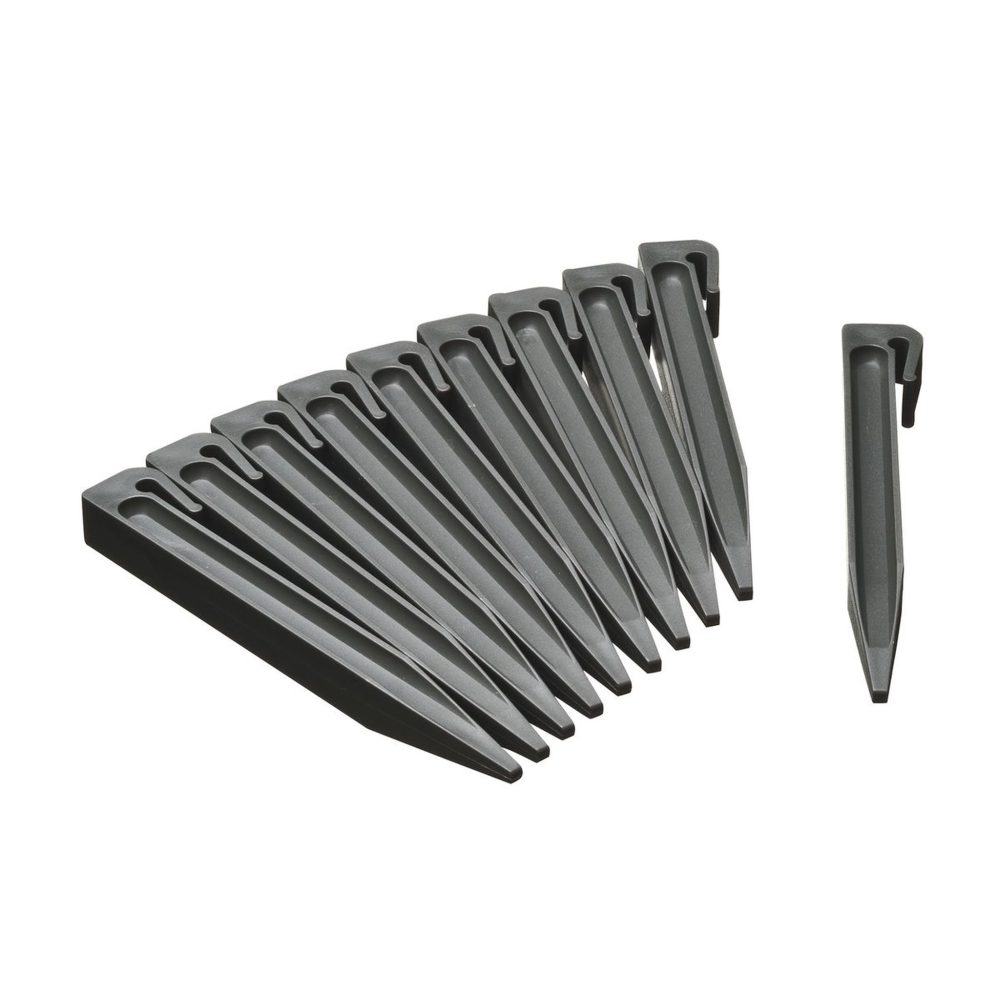Nature Ancres pour bordure de jardin - PP, gris x10 – Aménagement du jardin