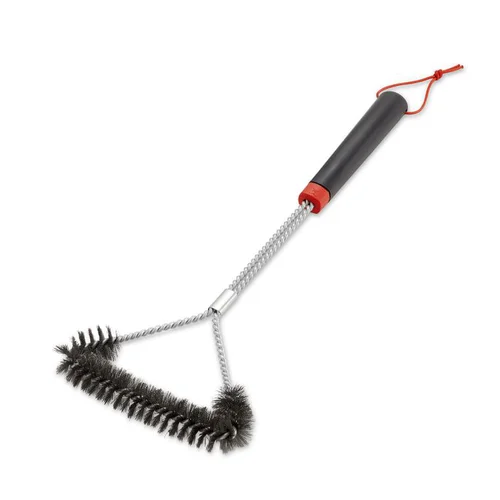 Brosse triangulaire en inox pour barbecue Weber grand format - 45,5 x 18 cm