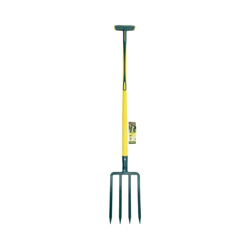 Fourche à bêcher avec béquille verte/jaune Novagrip Leborgne - 30 cm