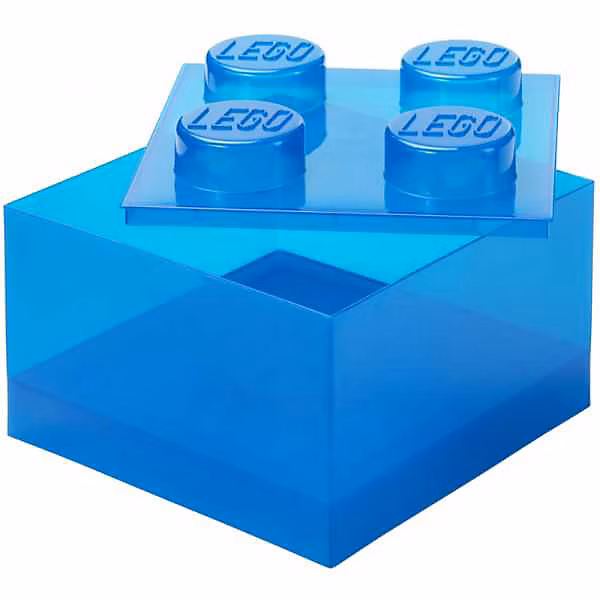 Brique de Rangement cube Lego translucide – Bleu