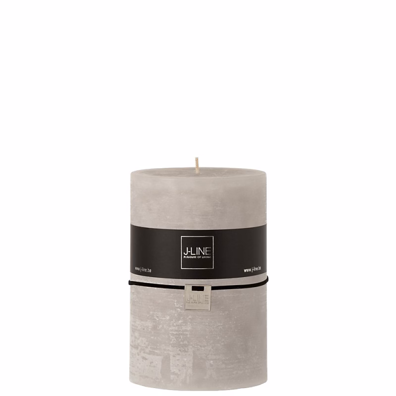 Bougie cylindrique gris clair L10xl10xH15cm – Réf. PJIIHSDDN4918409148