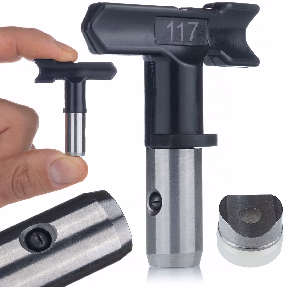 Buse de Pulvérisation UltraBlack 117 – Jet 5 cm | Carbure de Tungstène | Pour Acrylique et Latex | Haute Précision