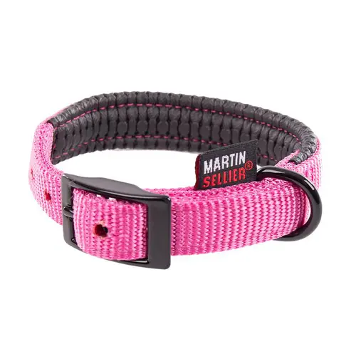 Collier droit Confort pour chien coloris rose - 2,5x55 cm