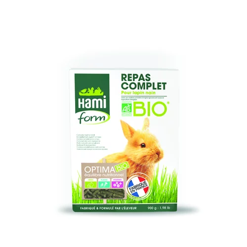 Repas complet bio pour lapin nain 900 g