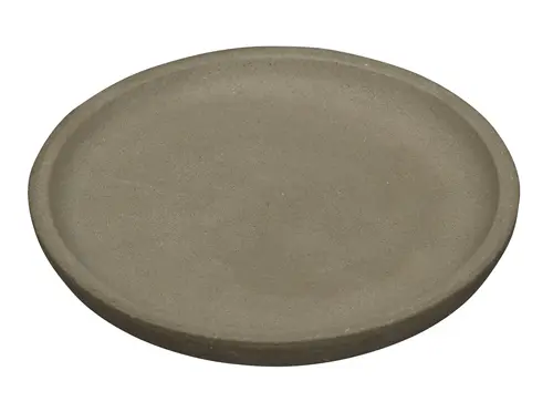 Soucoupe pour pot coloris gris en terre recyclée - Ø 42 cm