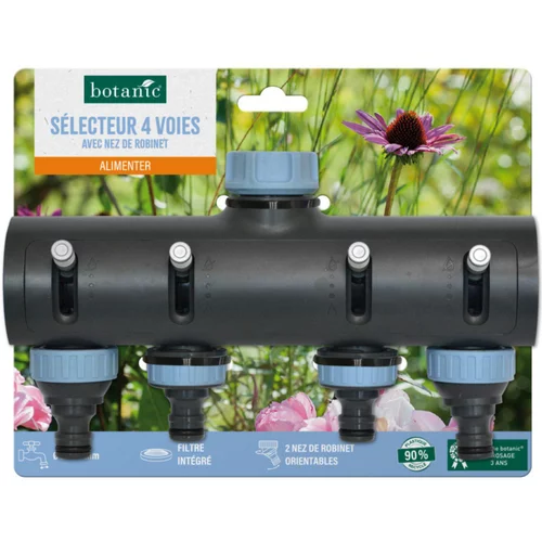 Sélecteur 4 voies avec nez de robinet botanic® - Ø 20 x 27 mm