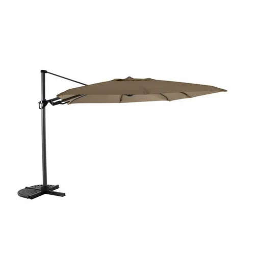 Parasol déporté carré coloris taupe - 300 x 300 cm