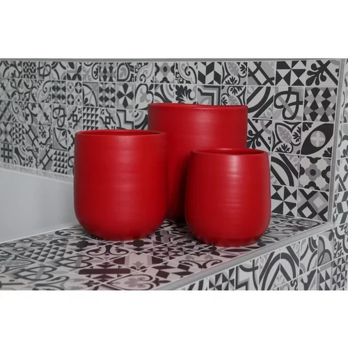 Pot coloris rouge en terre émaillée Saintrop - Ø 23 cm