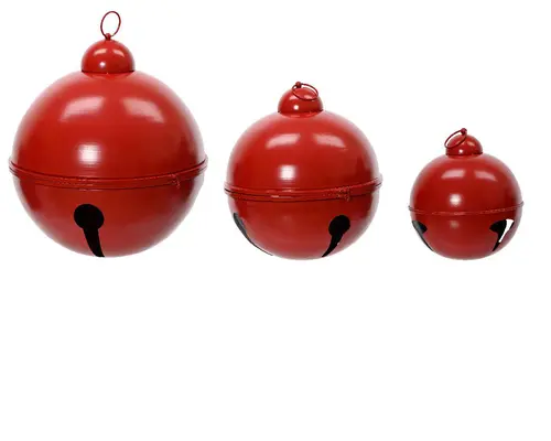 Cloche en métal thermolaqué rouge XXL - Ø 31 x H 33 cm