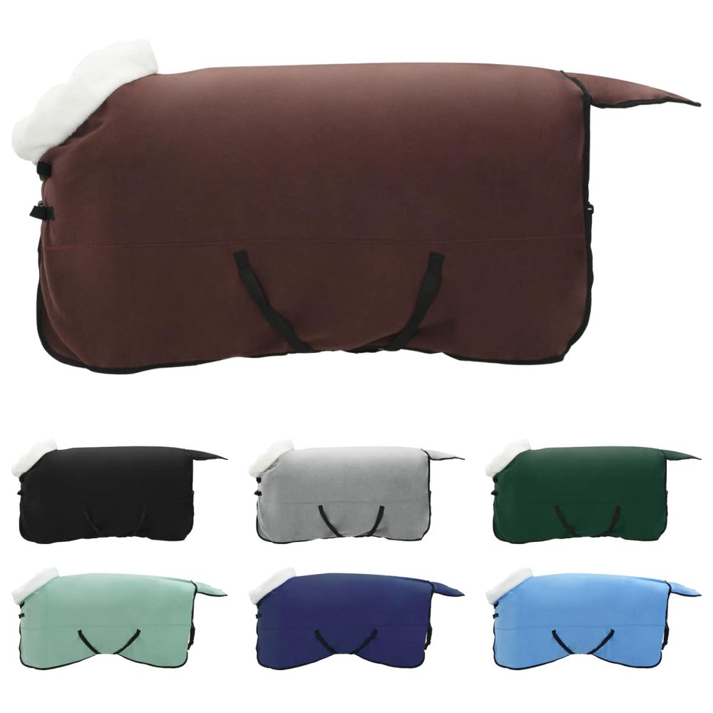 vidaXL Couverture Équine Brun Foncé Complet 165 cm Fleece polaire – Aménagement du jardin