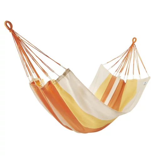 Hamac traditionnel en polypropylène jaune safran Jobek Kocon - 300 x 140 cm