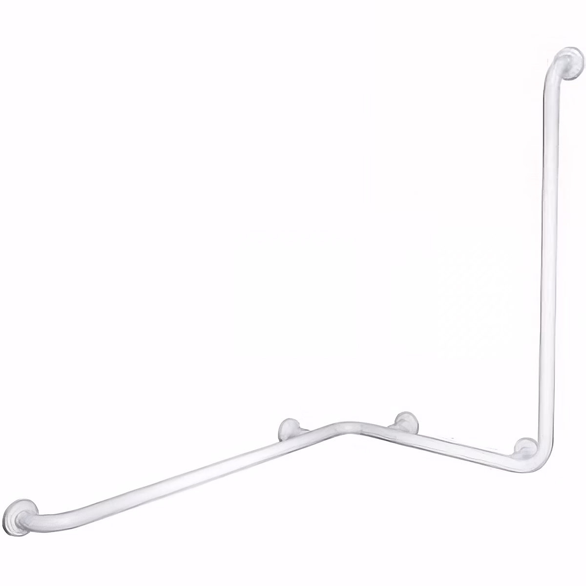 Barre de relèvement et appui coudée à 90 en angle à droite coudée à 90 PMR normes handicapé SANINDUSA NewWCCare blanche – Réf. JNJOQLSDS2148649255